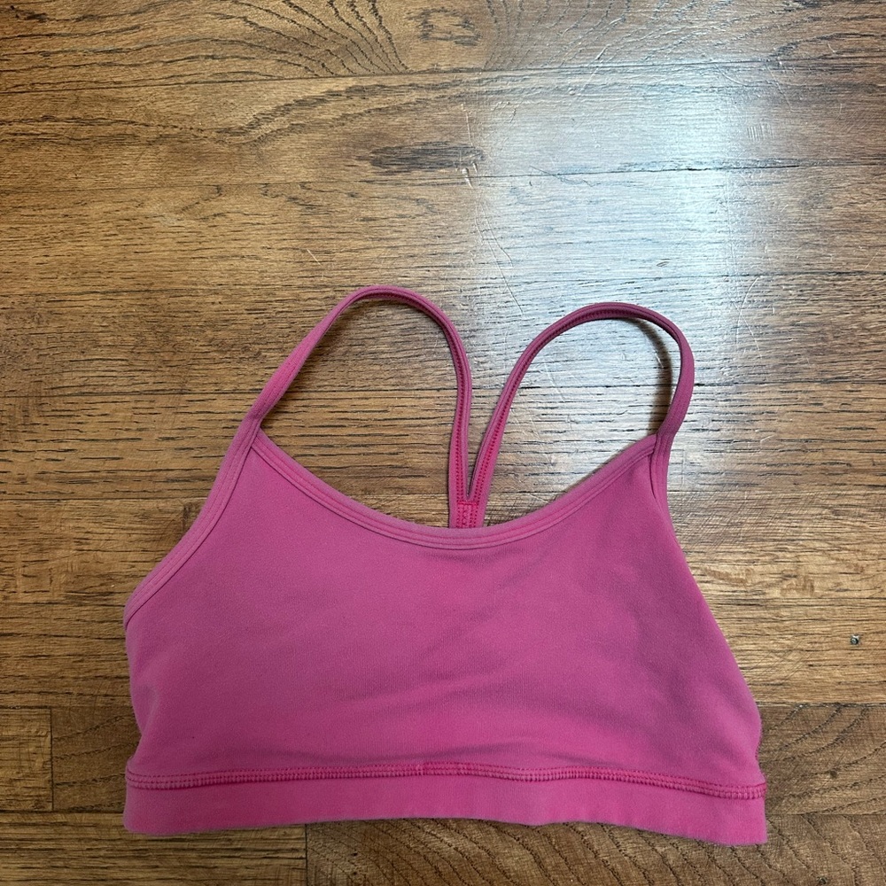 Lululemon Flow Y Racerback Sports Bra Pink Women’s Size 4 (pre-owned)